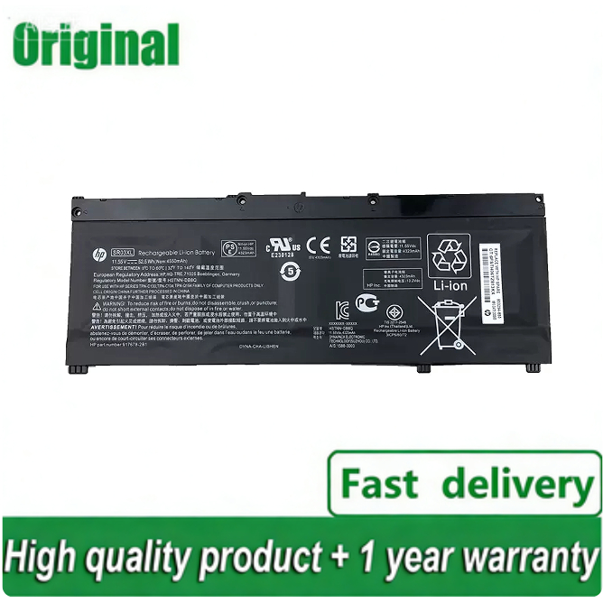 BATTERY : HP SR04XL++ แท้ ORG ใช้ได้กับรุ่น OMEN SR04XL 15-CE 15-CB 15-DC สินค้ามือ1 รับประกันสินค้า
