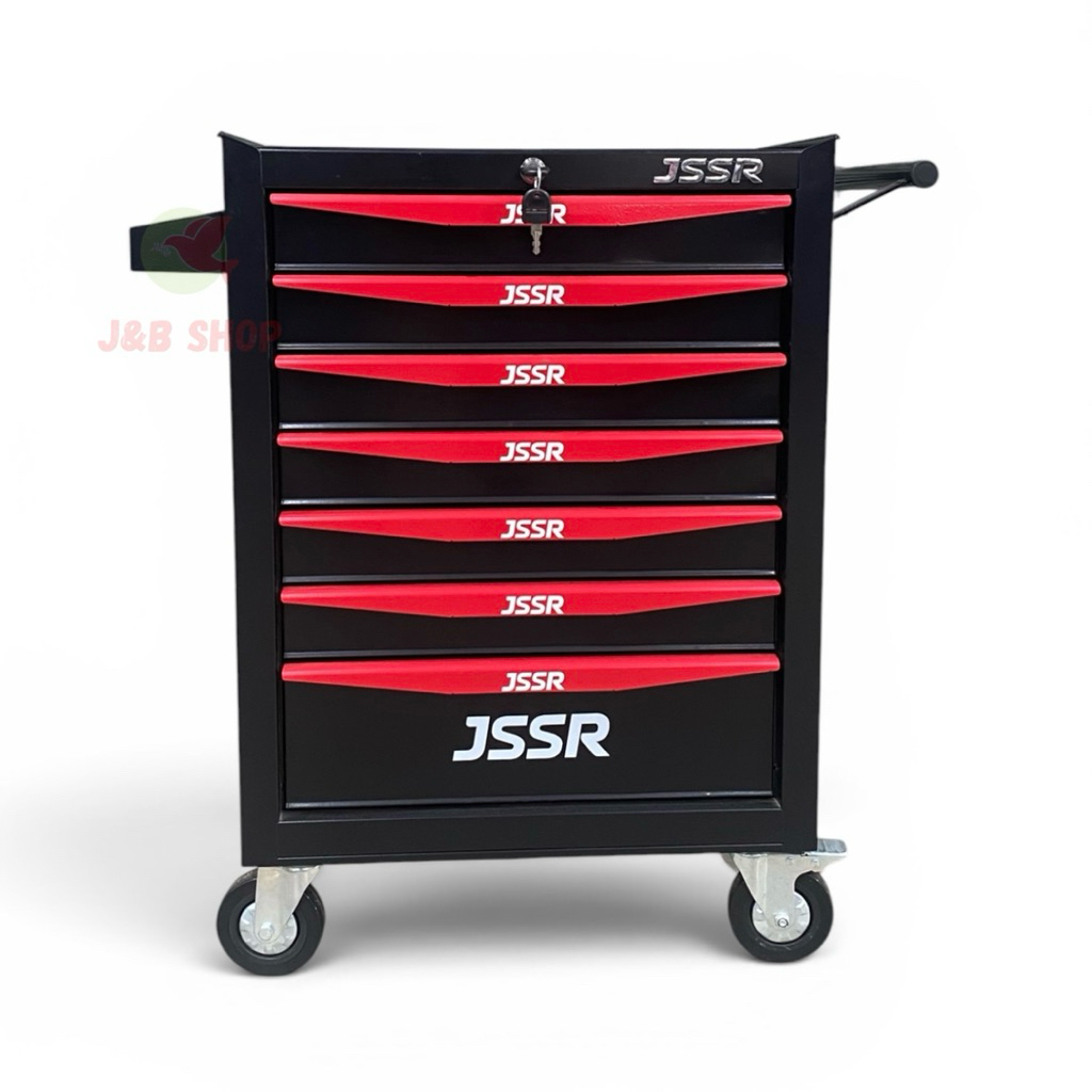 ตู้เก็บเครื่องมือ 7ลิ้นชัก JSSR สีดำ/แดง พร้อมส่ง