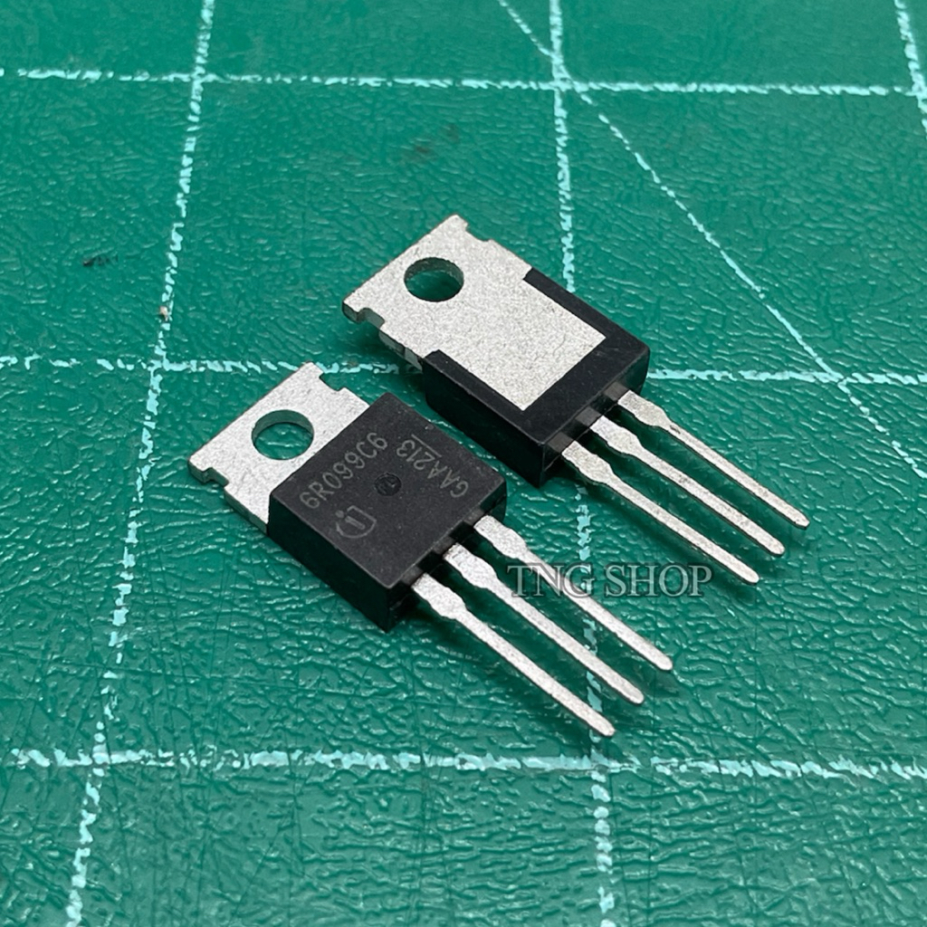 6R099C6 MOSFET มอสเฟต TO-220 112A 650V ชนิด NPN (ราคา1ตัว)