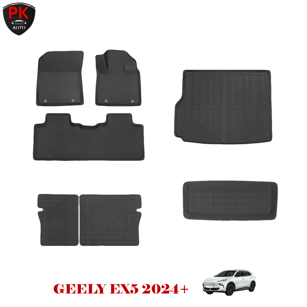 GEELY EX5 EV พรมปูพื้นรถยนต์ 3D พรมปูพื้นรถยนต์เข้ารูป พรมปูพื้น XPE TPE สำหรับ GEELY EX5 EV
