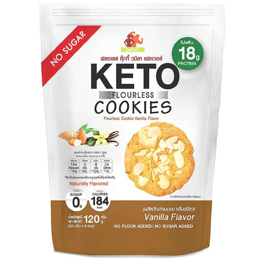 Guyvy Whey Chocolate/White Choc Almond Ball/Protein Isolate Cookies/Keto Flourless/Biscotti/Crispy P