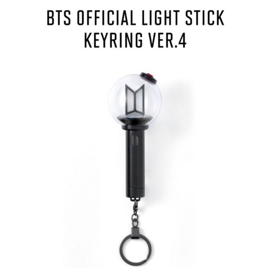 (พร้อมส่ง) BTS Official Light Stick Keyring Ver.4 พวงกุญแจ แท่งไฟบังทัน แท่งไฟbts ของแท้