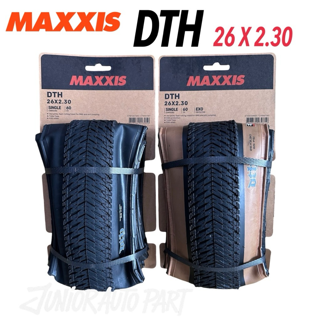ยางนอก ขอบพับ MAXXIS DTH 26 นิ้ว X2.30 ขอบดำ // ขอบน้ำตาล (1 เส้น)