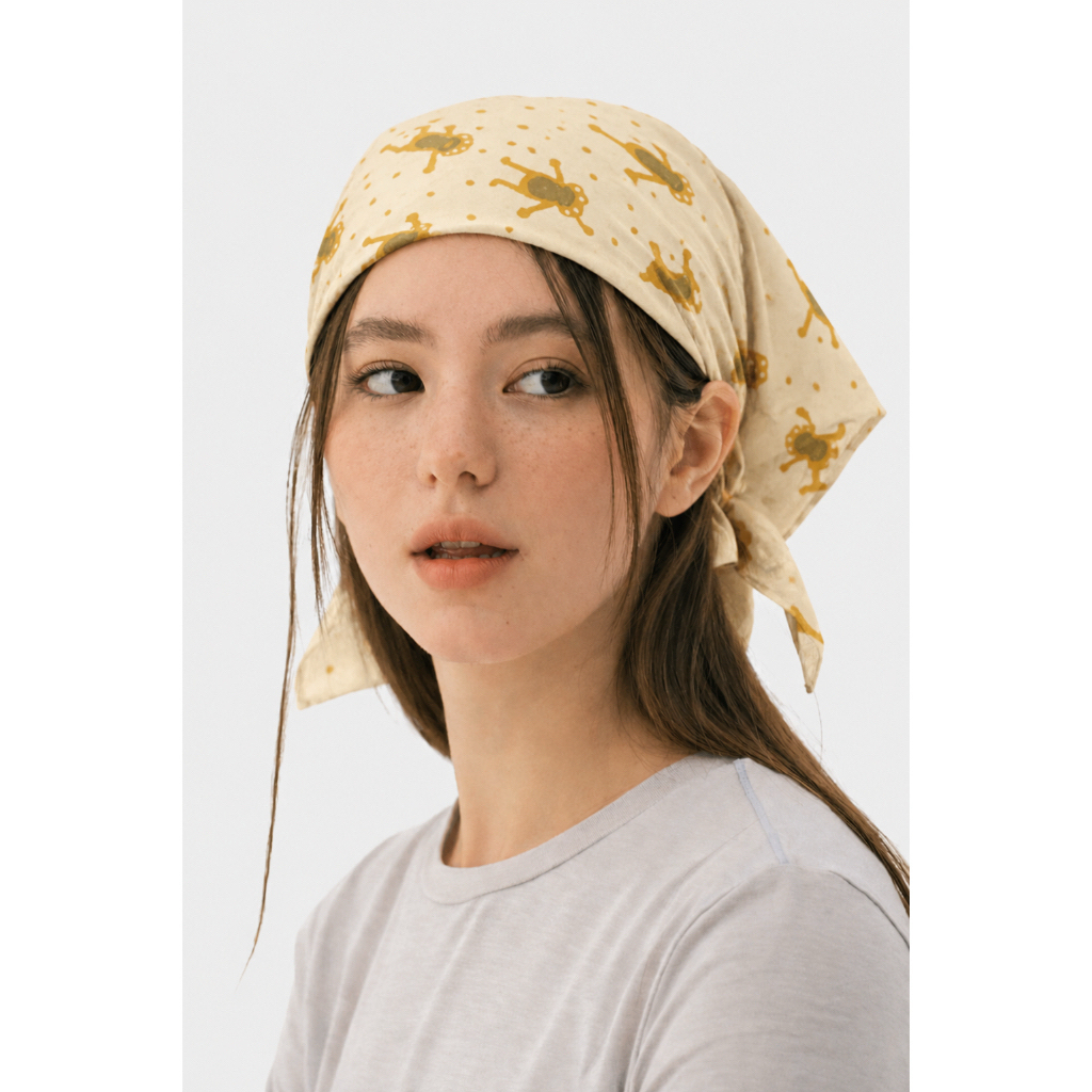 ผ้าโพกผม ผ้าโพกผมอินเดีย วินเทจ Jaipur Vintage | ผ้าคาดผม 21x21 นิ้ว สไตล์โบโฮ