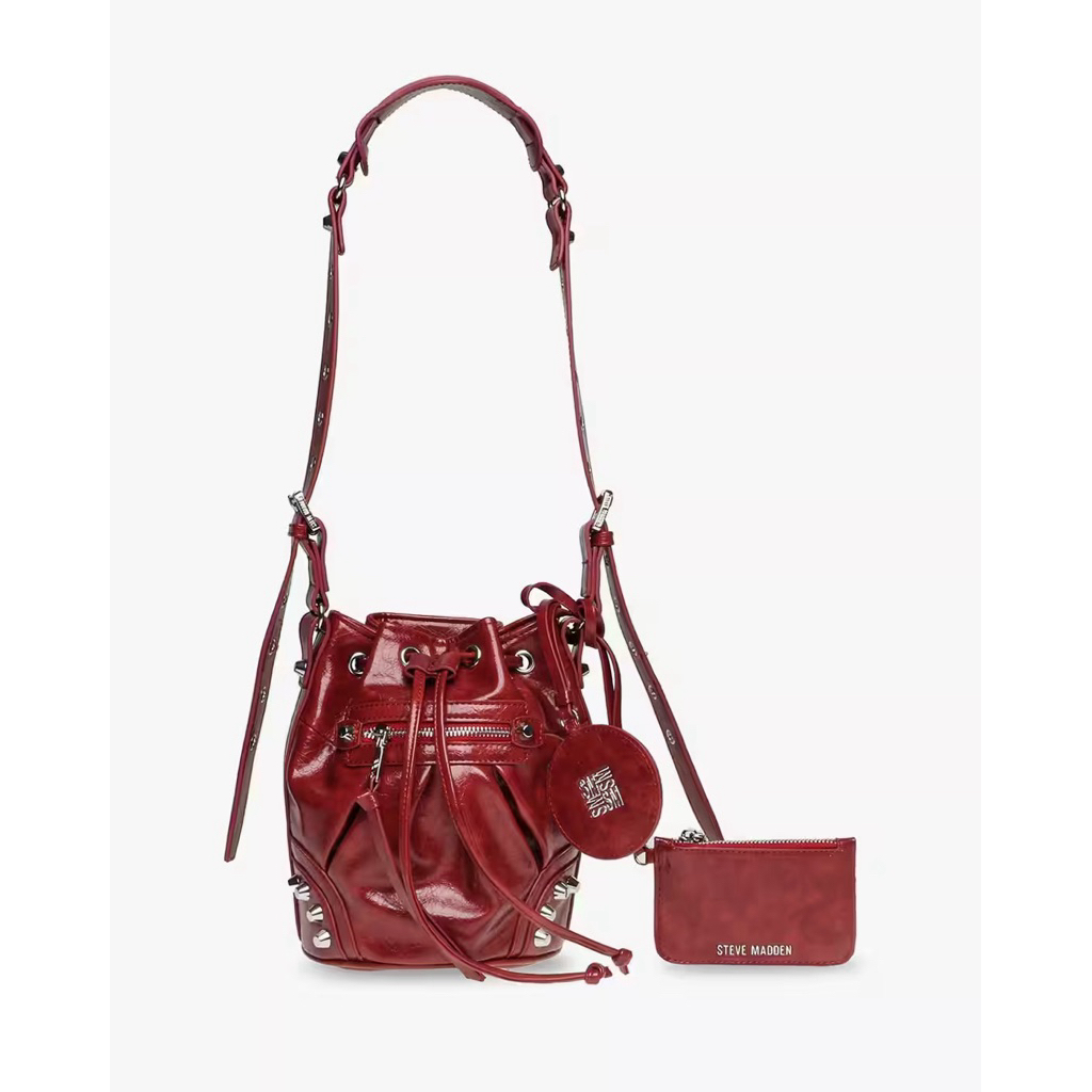 Steve Madden Bvally Wine Red  Bucket Bag