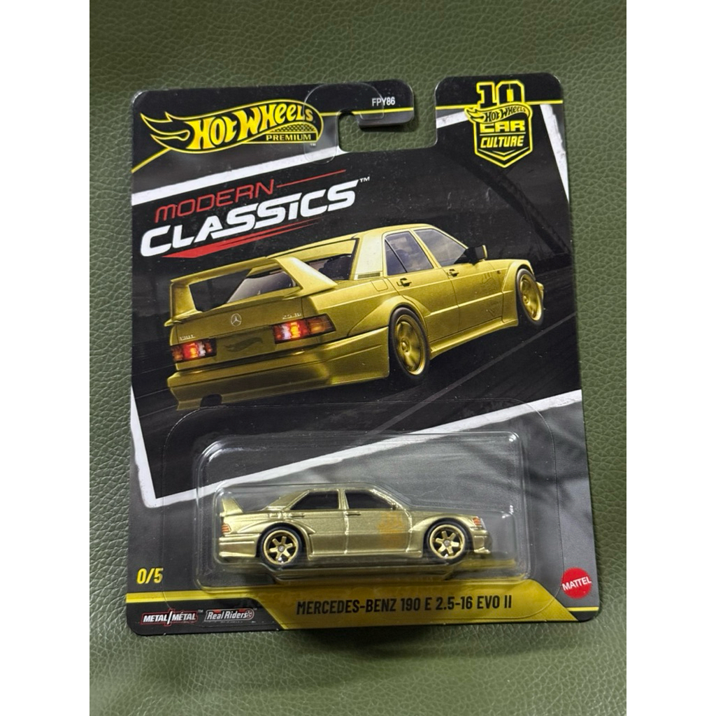 Hot Wheels Premium Mercedes-Benz 190 E 2.5-16 EVO ll Chase 0/5  ขนาด 1:64 พร้อม กันกระแทก พลาสติก
