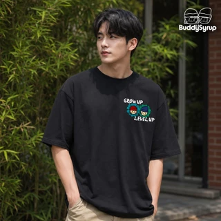 Buddysyrup เสื้อยืด Oversized (Classic Collection) - Grow up ผ้านุ่มอยู่ทรง ไม่ย้วย ระบายอากาศได้ดี