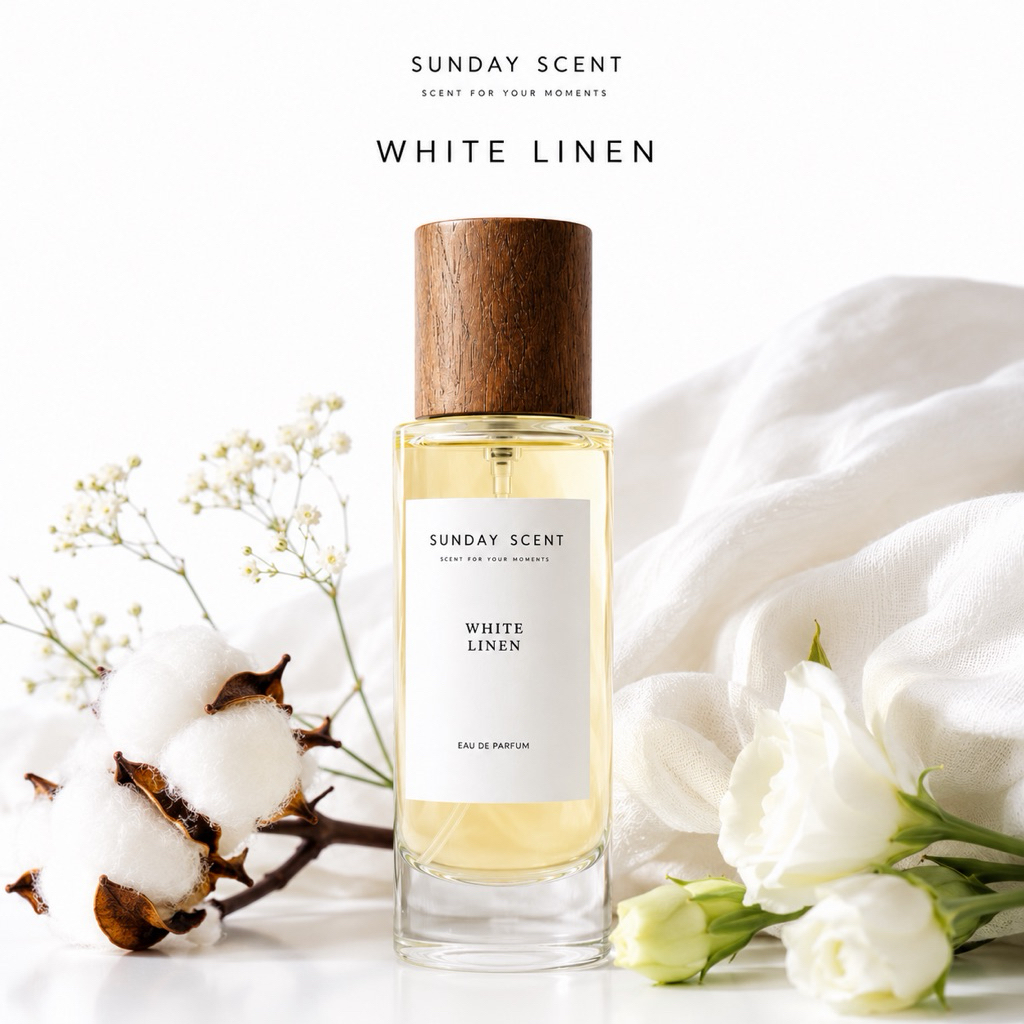 Sunday Scent - White Linen Eau de Parfum 30ml | น้ำหอมกลิ่นผ้าสะอาด หอมละมุน Unisex ติดทนนาน