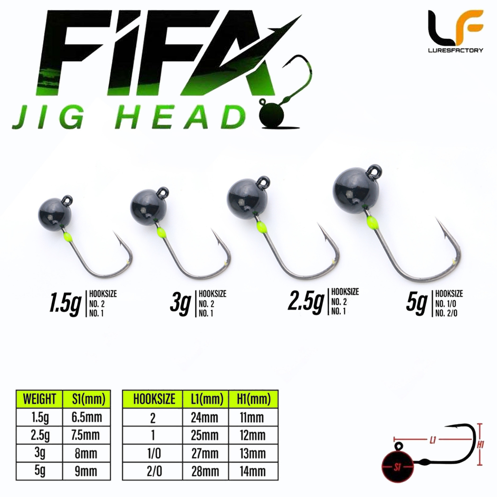 Lures Factory FIFA Jig Head เบ็ดหัวจิ๊ก