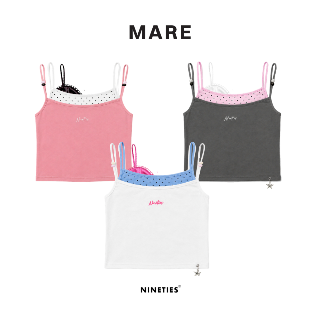 Nineties Design : Summer Tank Top เสื้อสายเดี่ยว 2 เลอเยอร์ รุ่น Mare