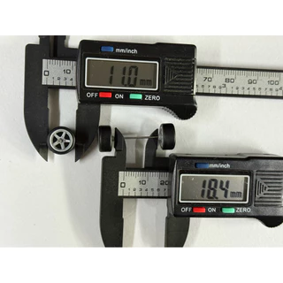 ล้อยาง รถยนต์ 1:64 ขนาด 11 MM ลาย 5 ก้าน ยางถอดได้ ขนาดแกน ยาว JDM