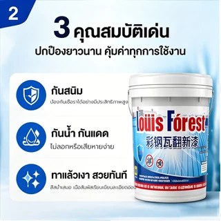 สีทาเหล็ก สีทาโลหะ สีรีโนเวทเหล็ก สีกันสนิม กันน้ำ กันแดด แห้งเร็ว ไม่ต้องขัด หลังคาเมทัลชีท ประตู รั้วเหล็ก
