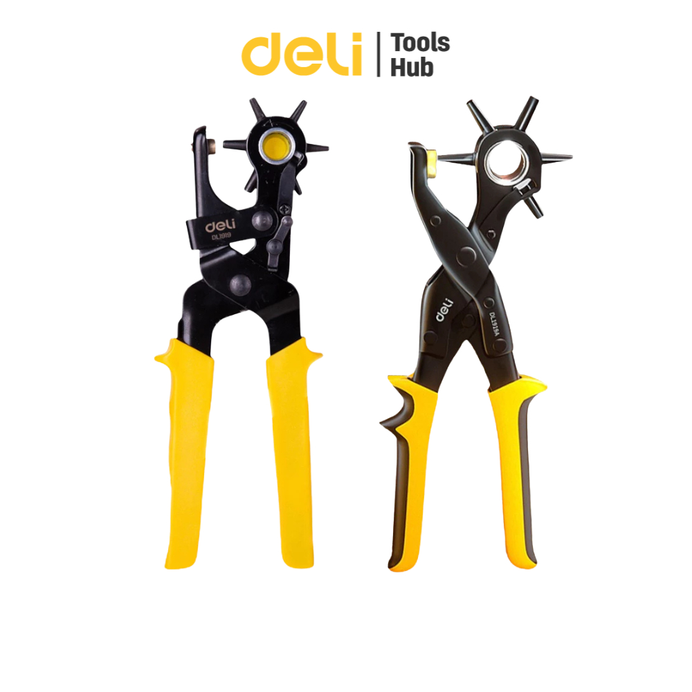 Deli คีมเจาะ ที่เจาะรูเข็มขัด คีมเจาะรูเข็มขัด สายนาฬิกา พลาสติก หนัง ทนทาน มี 6 ขนาด Hole Punch