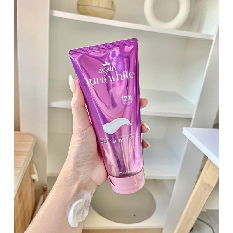 โลชั่นเผือก Again Aura White ขนาด 200 กรัม