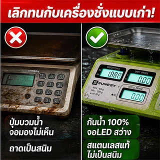 🔥ส่งฟรี 🔥SUNESY ตาชั่งดิจิตอล แผงภาษาไทย ความจุ กันน้ำได้ มีความแม่นยำสูงถึง 0.01 กรัม 40 กิโลกรัม