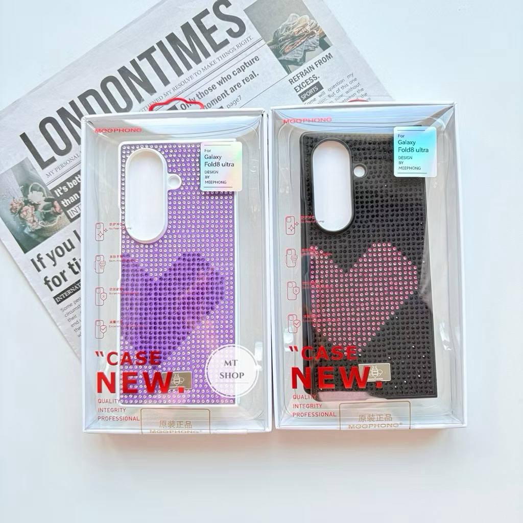 MeePhone เคสเพชรคริสตัลหัวใจ สำหรับรุ่นSamsung Z Flip8 / Z Fold8 Ultra
