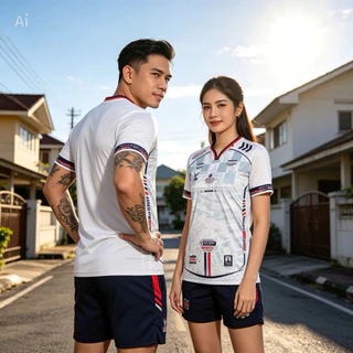 💥 เสื้อยึด คอวีวาย💥พิมพ์ลายทั้งตัว ผลิตจากผ้าไมโครสปอร์ต ชนิดพิเศษ ใส่ได้ทั้งชายและหญิง ขายดี