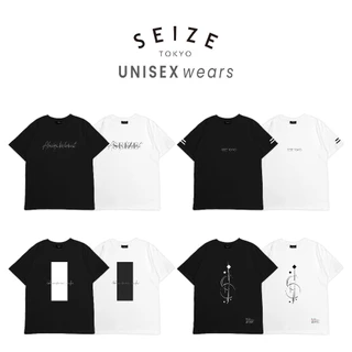 [ลดโหดครึ่งปี] SEIZE TOKYO เสื้อยืดแขนสั้น ลายสตรีทอาร์ต Black & White Cotton 100% ผ้านุ่ม ใส่สบาย Unisex