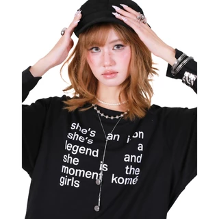 kome.offi เสื้อแขนยาวไหล่ slope รุ่น iconic top