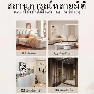 กระจกแต่งตัวมีไฟ LED กระจกแต่งหน้า กระจกห้องน้ำ ติดผนัง ไฟสามสี เหมาะสำหรับห้องเก็บเสื้อผ้า และร้านตัดผม