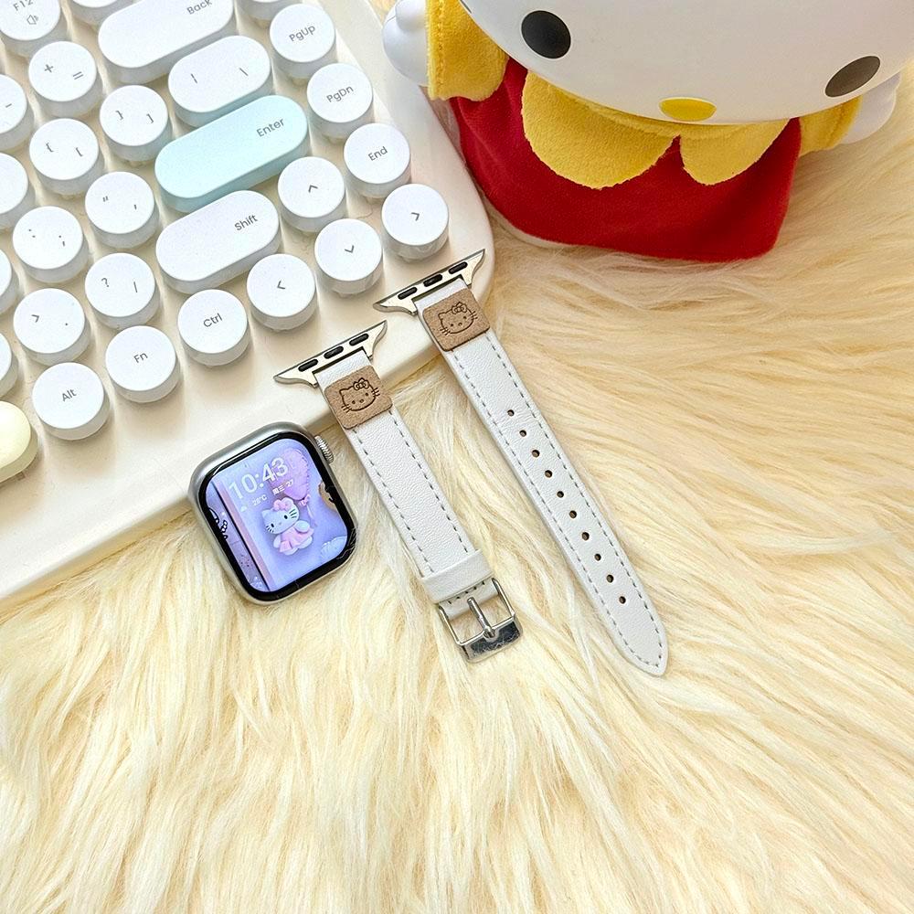สายนาฬิกา สายรัดข้อมือ  ลายเฮลโลคิตตี้ ใช้ได้กับ  Apple Watch และสมาร์ทวอทช์ทุกรุ่น มีหลายสีและหลายขนาดให้เลือก สินค้าพร