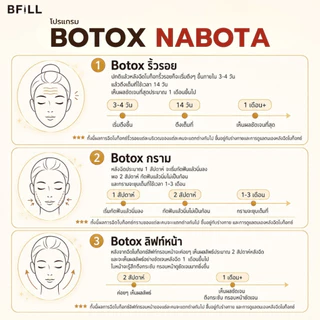 BFiLL โปรแกรม Botox Nabota โบท็อกซ์กราม ลดกราม ลิฟท์หน้า กรอบหน้าชัด ปรับรูปหน้าเรียว ออกฤทธิ์เร็ว ดื้อยาน้อย เหมา 100U