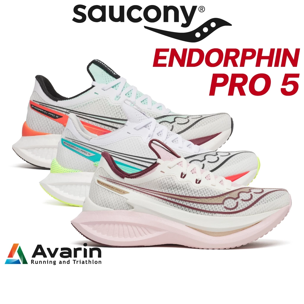 Saucony Endorphin Pro 5 [MEN/WOMEN] ครบทุกสี (ฟรี! ตารางซ้อม) รองเท้าวิ่งคาร์บอนตัวท็อปสาย Speed รุ่นล่าสุด!