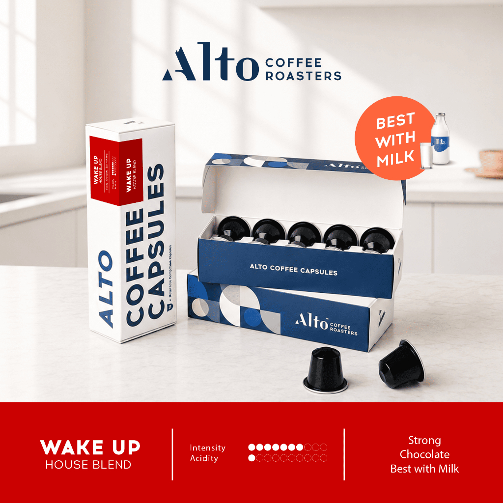 Alto Coffee กาแฟแคปซูล Wake Up House Blend สำหรับเครื่อง Nespresso (10 แคปซูล)