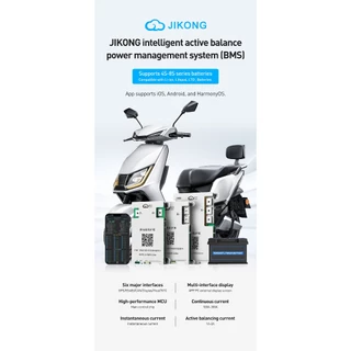 JIKONG JKBMS 40A 8-24S 24-72V Active Balance บอร์ดป้องกันแบตเตอรี่ลิเธียม Li-ion LiFePO₄ LTO ระบบจัดเก็บพลังงานภายในบ้าน