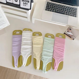 พร้อมส่งในไทย 🧦🩴Toeless sock ถุงเท้าเปิดส้นหน้าและหลัง ใส่ได้2แบบ สไตล์เกาหลีแฟชั่น