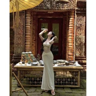 🌿🪷Verora dress🪷🌿 เดรสสายเดี่ยวสีขาวสุดละมุน ดีไซน์หรูดูแพง VR