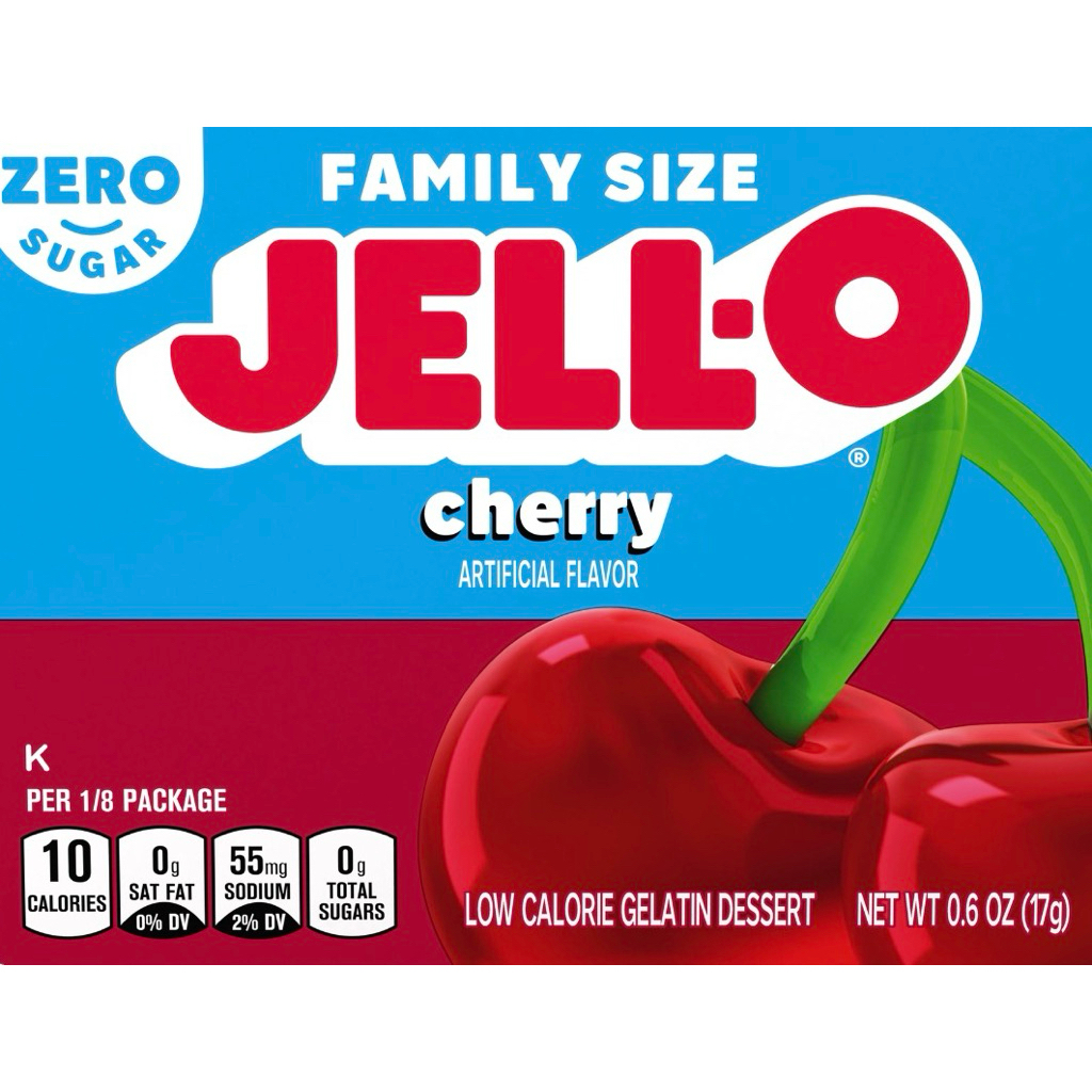 [ส่งด่วน] Jell-O Gelatin Dessert Mix Lemon/Strawberry/Raspberry/Cherry Zero Sugar/Orange Sugar Free/