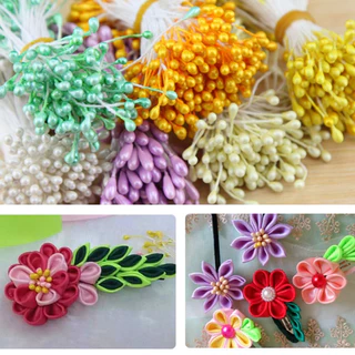 เกสรดอกไม้เทียมหลากสี สำหรับทำพวงหรีด-ตกแต่งงานแต่ง-บ้าน เครื่องประดับดอกไม้ งานฝีมือ DIY