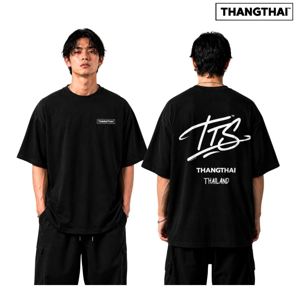 THANGTHAI TTS EDITION เสื้อยืดสไตล์สตรีท ทรงโอเวอร์ไซส์ ผ้าคอตตอนร้อยพรีเมี่ยม