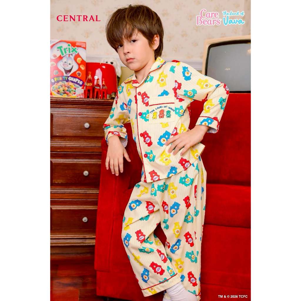 Thelandofvava 🐻LOOK15 - VNXI2395 ชุดนอนเด็ก unisex 🐻 Care Bears (Gummy Bear) ลิขสิทธิ์แท้จาก vava