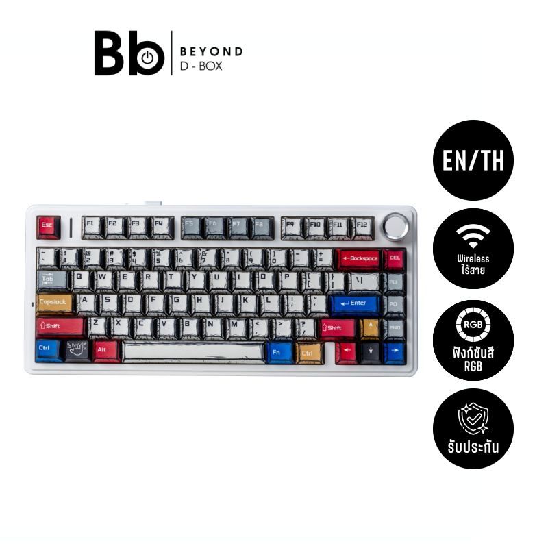 คีย์บอร์ดเกมมิ่ง AULA F75 (COMICS) GREEN SWITCH by BB Beyond D-Box