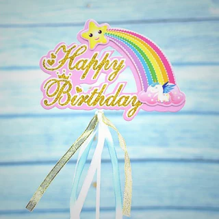 ป้ายHBD ป้ายปักเค้ก ป้ายตกแต่งเค้ก หลายแบบ