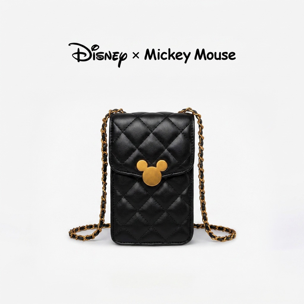 แท้ Disney Authentic Mickey & Friends Mini Chain Bag กระเป๋าสะพายข้าง สายโซ่ Crossbody สไตล์หรู