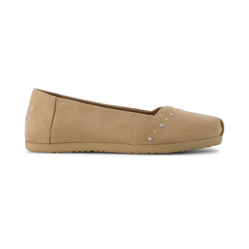 TOMS รองเท้าลำลองผู้หญิง รุ่น Alpargata Ballet Mid Taupe Microsuede Studs (CH) รองเท้าลิขสิทธิ์แท้