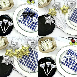 เทียนวันเกิดรูปดาว รูปหัวใจ สินค้ามีหลายแบบ พร้อมส่ง