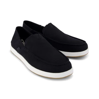 TOMS รองเท้าลำลองผู้ชาย สลิปออน รุ่น Alonso Loafer Drizzle Black Vintage Twill (CH) รองเท้าลิขสิทธิ์แท้