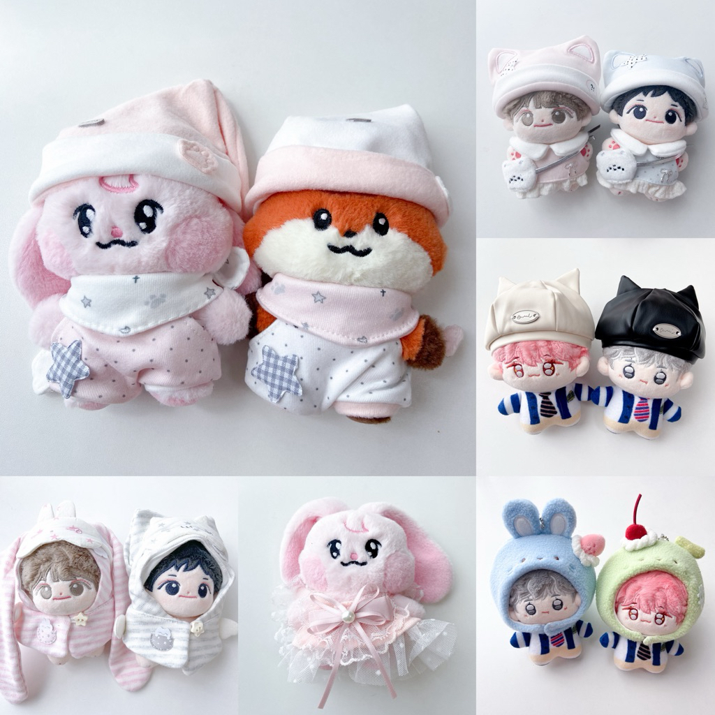 ♡ พร้อมส่ง | (🚨ตัวโชว์) bunny & doll cloth ชุด เสื้อผ้า หมวก น้องกระต่าย ชุดตุ๊กตา 10 cm