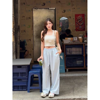 BABEJUB.X l KATHY PANTS กางเกงผ้าขายาวลายทาง ใส่สบายย น่ารักมากกก