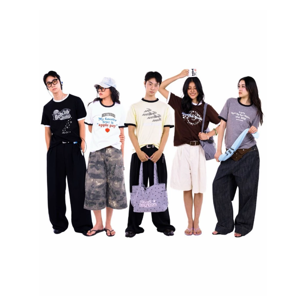 BEB CLUB M/S 26 RINGER TEE เสื้อยืดเบ็บคลับริงเกอร์ที 26