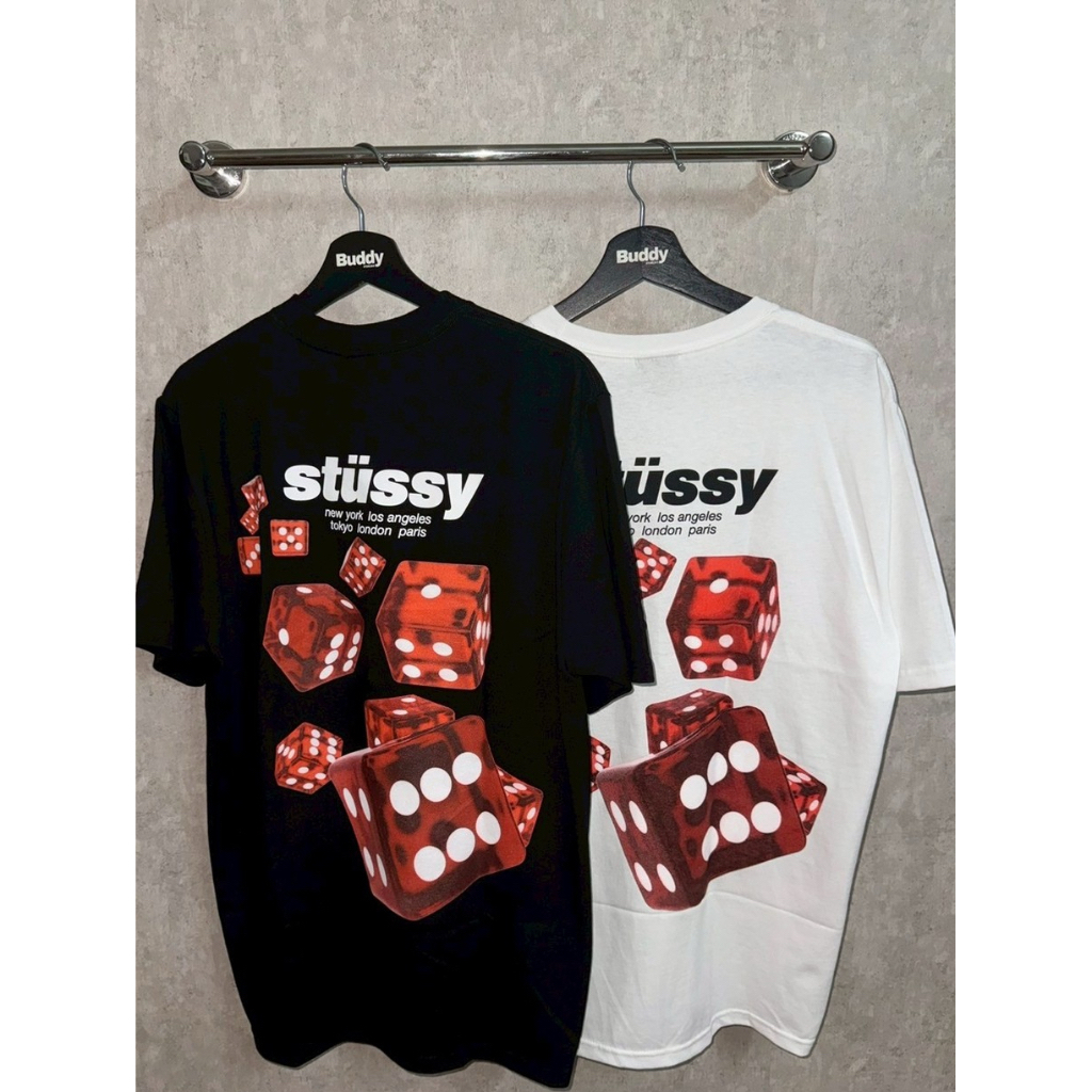 Stussy ROLLERS TEE (Black/White) ของแท้แน่นอน 100%