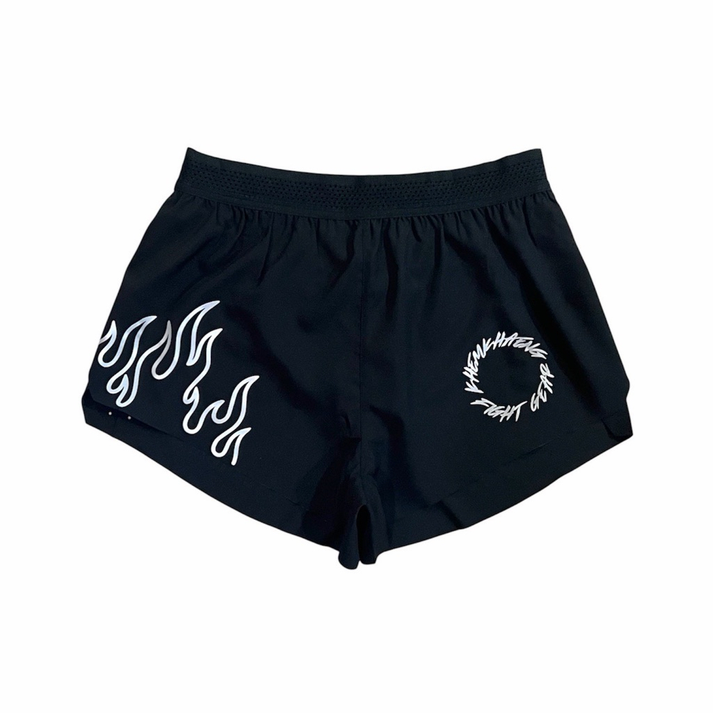 กางเกงวิ่งเข้มแข็ง V.1 Black OG ดำดุ “ไฟลุกปลุกใจ”Reflex  เข้มแข็ง Running Shorts V.1 🔥Fire ไฟลุกปลุกใจ