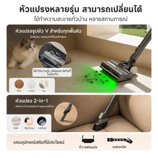 Simplus เครื่องดูดฝุ่นไร้สาย ด้ามจับ/มือถือ แรงดูด 15,000Pa ใช้งาน 40 นาที กรอง 4 ชั้น HEPA F9 XCQH022