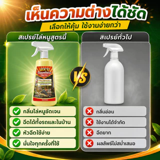 🐁หนูได้กลิ่นแล้วรีบหนี🐁สเปรย์ไล่หนู ยาไล่หนู 680ml ช่วยป้องกันหนูกัดสายไฟ ใช้ได้ทั้งรถยนต์และในบ้าน