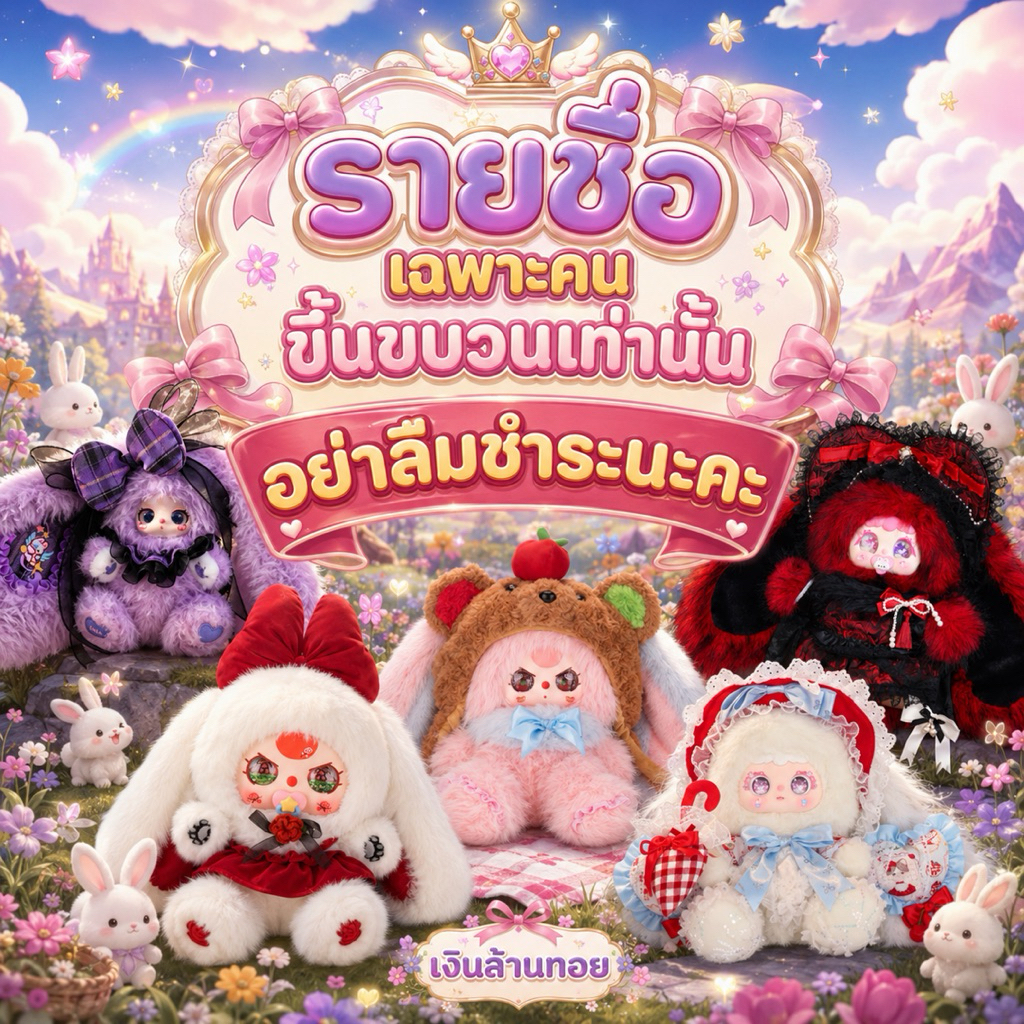 (รอชำระ)ตะกร้านี้…เฉพาะคนที่ที่มีรายชื่อที่เล่นขบวนตุ๊กตาเท่านั้น