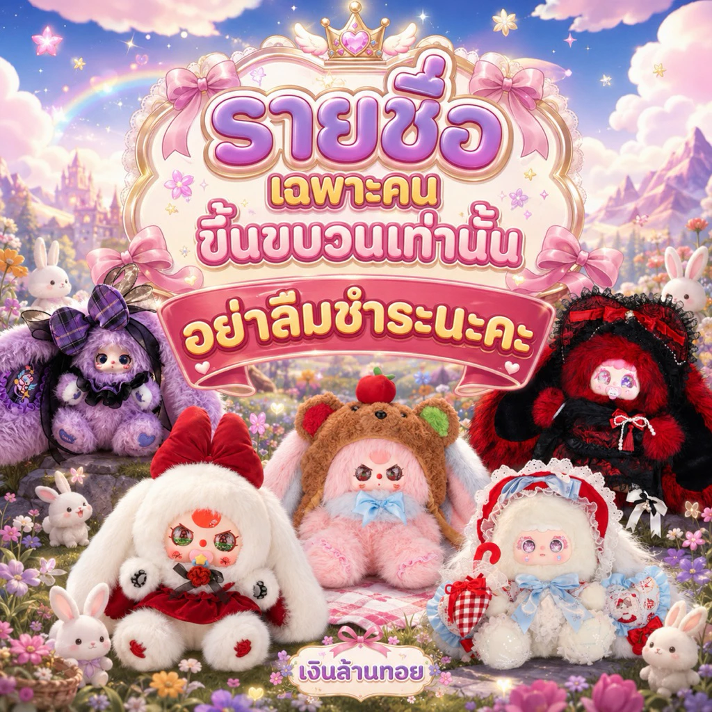 (รอชำระ)ตะกร้านี้…เฉพาะคนที่ที่มีรายชื่อที่เล่นขบวนตุ๊กตาเท่านั้น